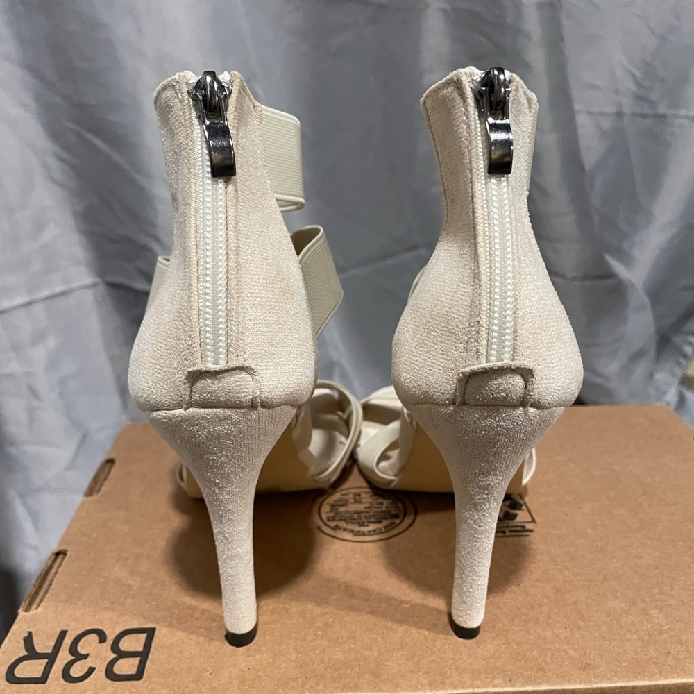 NWOT SHEIN Cream Strappy Heels - Picture 7 of 7